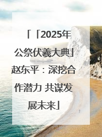 「2025年公祭伏羲大典」赵东平：深挖合作潜力 共谋发展未来