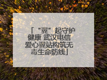 “翼”起守护健康 武汉电信爱心翼站构筑无毒生命防线