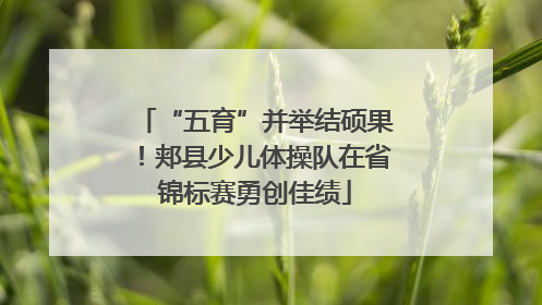 “五育”并举结硕果！郏县少儿体操队在省锦标赛勇创佳绩