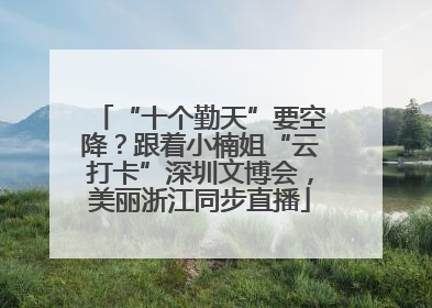 “十个勤天”要空降？跟着小楠姐“云打卡”深圳文博会，美丽浙江同步直播