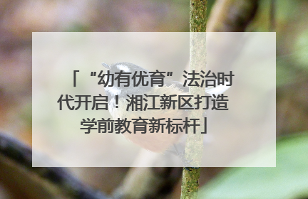 “幼有优育”法治时代开启！湘江新区打造学前教育新标杆