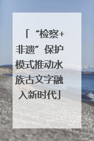 “检察+非遗”保护模式推动水族古文字融入新时代