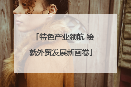 特色产业领航 绘就外贸发展新画卷