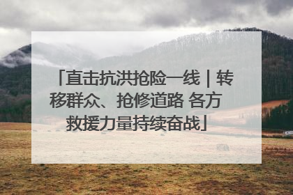 直击抗洪抢险一线｜转移群众、抢修道路 各方救援力量持续奋战
