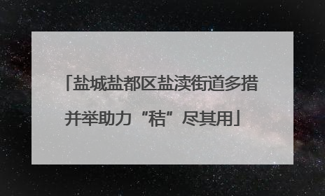 盐城盐都区盐渎街道多措并举助力“秸”尽其用
