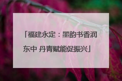 福建永定：墨韵书香润东中 丹青赋能促振兴