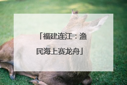 福建连江：渔民海上赛龙舟