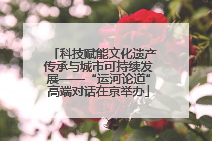科技赋能文化遗产传承与城市可持续发展——“运河论道”高端对话在京举办
