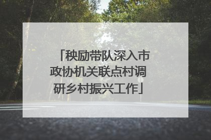 秧励带队深入市政协机关联点村调研乡村振兴工作