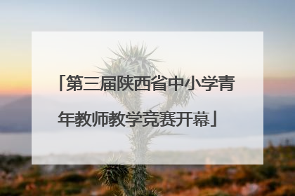 第三届陕西省中小学青年教师教学竞赛开幕