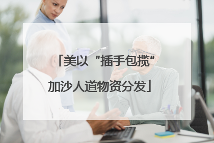 美以“插手包揽”加沙人道物资分发