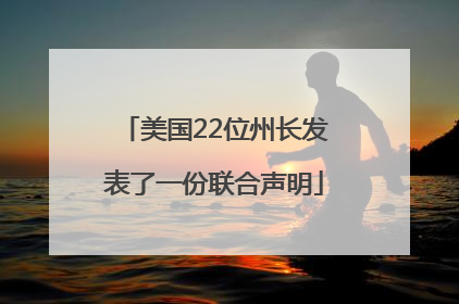 美国22位州长发表了一份联合声明