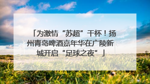 为激情“苏超”干杯！扬州青岛啤酒嘉年华在广陵新城开启“足球之夜”