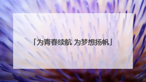 为青春续航 为梦想扬帆