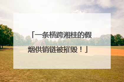 一条横跨湘桂的假烟供销链被摧毁！