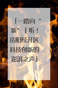 一路向“新”丨听！岳阳经开区科技创新的澎湃之声