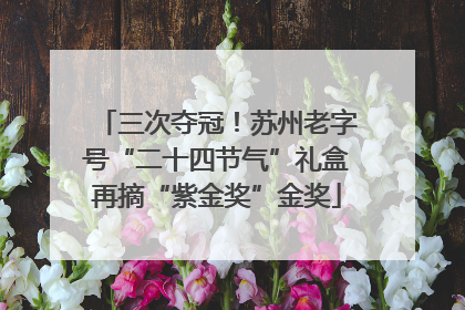 三次夺冠！苏州老字号“二十四节气”礼盒再摘“紫金奖”金奖