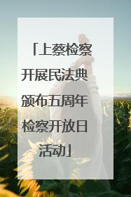 上蔡检察开展民法典颁布五周年检察开放日活动