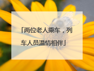 两位老人乘车，列车人员温情相伴