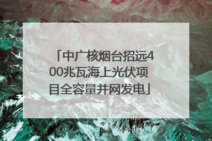 中广核烟台招远400兆瓦海上光伏项目全容量并网发电