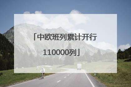 中欧班列累计开行110000列