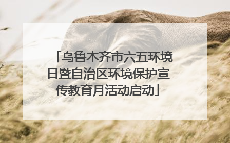 乌鲁木齐市六五环境日暨自治区环境保护宣传教育月活动启动