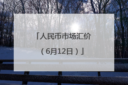 人民币市场汇价（6月12日）
