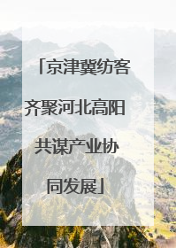 京津冀纺客齐聚河北高阳 共谋产业协同发展