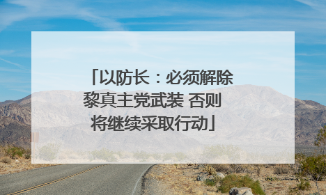 以防长：必须解除黎真主党武装 否则将继续采取行动
