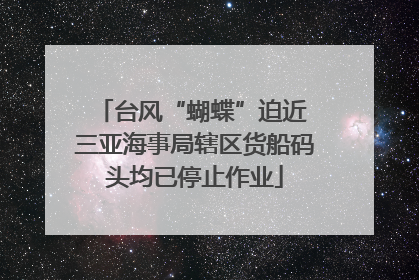台风“蝴蝶”迫近 三亚海事局辖区货船码头均已停止作业