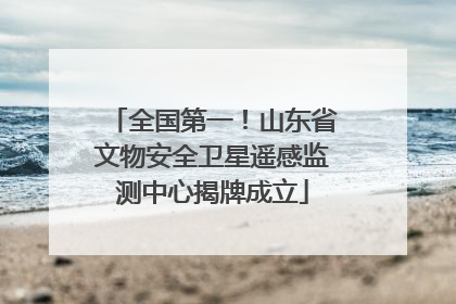 全国第一！山东省文物安全卫星遥感监测中心揭牌成立