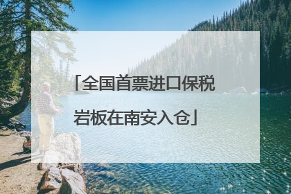 全国首票进口保税岩板在南安入仓