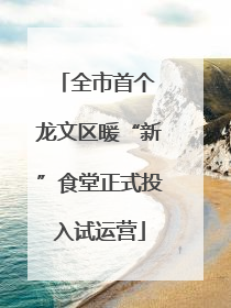 全市首个 龙文区暖“新”食堂正式投入试运营