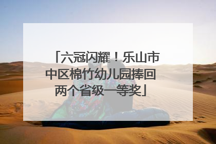 六冠闪耀！乐山市中区棉竹幼儿园捧回两个省级一等奖
