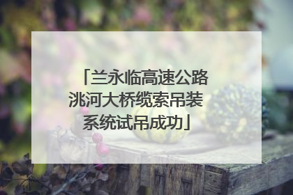 兰永临高速公路洮河大桥缆索吊装系统试吊成功