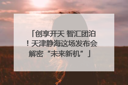 创享开天 智汇团泊！天津静海这场发布会解密“未来新机”