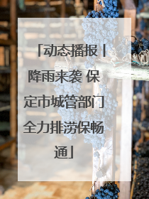 动态播报丨降雨来袭 保定市城管部门全力排涝保畅通