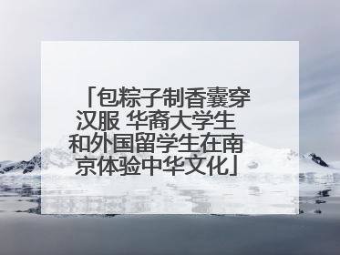 包粽子制香囊穿汉服 华裔大学生和外国留学生在南京体验中华文化