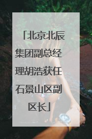 北京北辰集团副总经理胡浩获任石景山区副区长