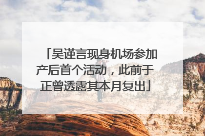 吴谨言现身机场参加产后首个活动，此前于正曾透露其本月复出