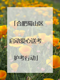 合肥蜀山区启动爱心送考护考行动