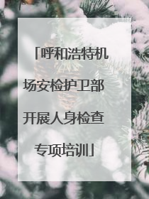 呼和浩特机场安检护卫部开展人身检查专项培训
