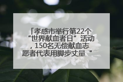 孝感市举行第22个“世界献血者日”活动，150名无偿献血志愿者代表用脚步丈量“中华孝爱第一山”