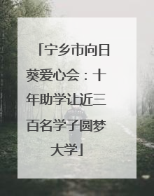 宁乡市向日葵爱心会：十年助学让近三百名学子圆梦大学