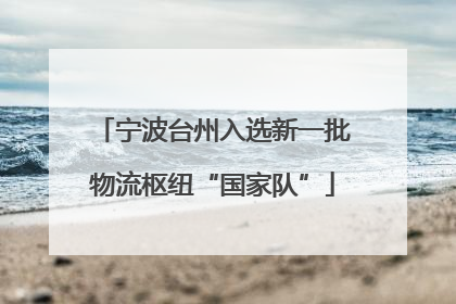 宁波台州入选新一批物流枢纽“国家队”