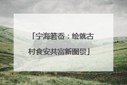 宁海箬岙：绘就古村食安共富新图景