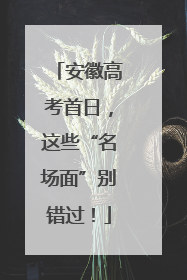 安徽高考首日，这些“名场面”别错过！