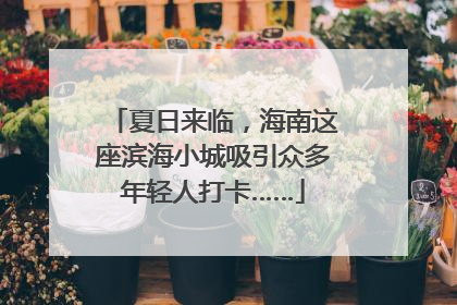 夏日来临，海南这座滨海小城吸引众多年轻人打卡……