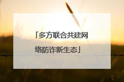 多方联合共建网络防诈新生态