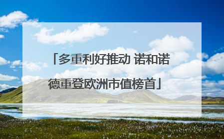 多重利好推动 诺和诺德重登欧洲市值榜首